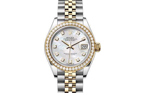 ladies rolex dqatejust gold on wrist|Rolex oystersteel gold watch.